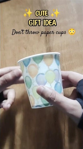 DIY Paper Cup Basket 🎁 || Cute Mini Gift Idea | #shorts