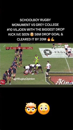 💪 BIGGEST Drop Goal Ever 🤯 & by a Schoolboy #rugby #rugbyunion #schoolboy #southafrica #highschool