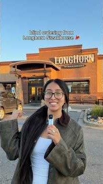 blind ordering menu items from Longhorn Steakhouse 🥩#fyp #eating #viralfood #foodchallenge
