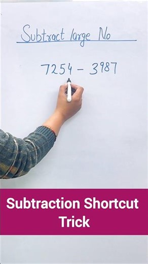 Here is the Shortcut to Subtract Big Numbers/Subtraction Trick/Maths Hack/Maths Shortcuts