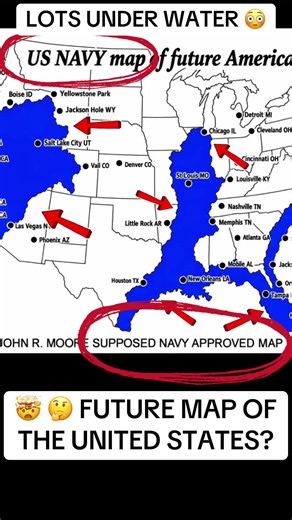 😳🤔🤯 FUTURE MAP OF UNITED STATES - SUPPOSEDLY MADE BY THE US NAVY, COULD NOT VERIFY - DOOMSDAY MAP - POST APOCALYPTIC MAP OF UNITED STATES OF AMERICA - Old World Maps - Old Books - Old World Photos - Old World Buildings, Ancient map. Ancient maps, old maps, mysterious cartography, lost civilizations, Antarctica mysteries, hidden continents, map anomalies, Atlantis legends, Tartaria theories, ancient giants, Patagonia giants, America giants, pre-flood myths, star forts, mud flood theories, forg
