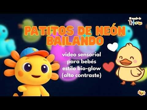 Patitos neon hipnotizantes | Video estimulación para bebés y recién nacidos