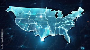 Digital Map of The United States