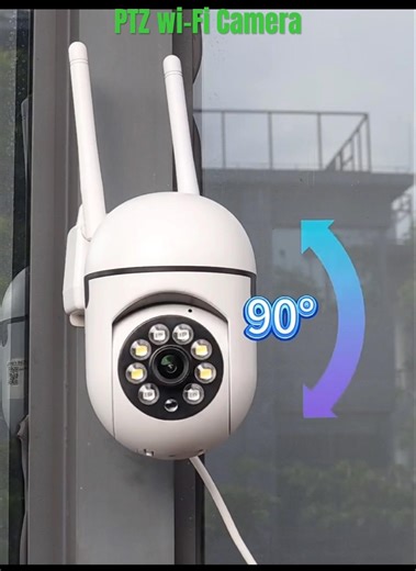 WiFi PTZ Camera Rotation Test | 90° & 360° View Demo 📹🔄