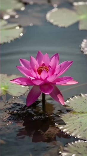 The beauty of the red lotus flower