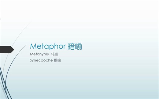 英语修辞：Metaphor 暗喻、 Metonymy 转喻 、Synecdoche 提喻
