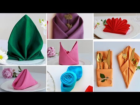 10 Easy Napkin Folding Ideas | Elegant Table Setting in 10 Minutes