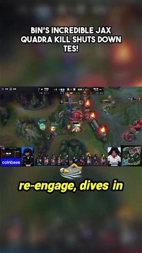 STOP THE GAME! Bin pulls off a legendary 4K against TES at Worlds!