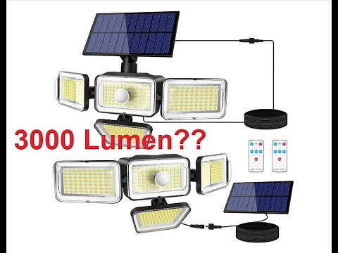 Let's test amazon Solar Motion Sensor Lights Outdoor 3000 Lumen Wireless LED Remote Control