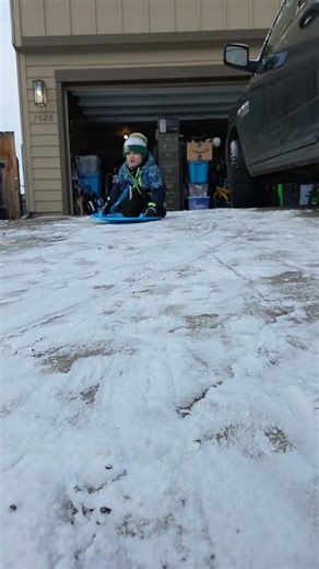 sledding fail. #weneedmoresnow