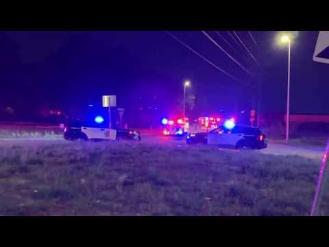 Law enforcement response blocking traffic on Spartanburg County road