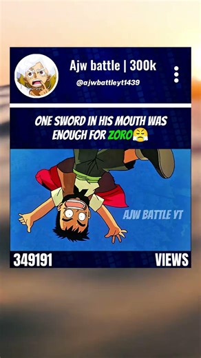 One Sword in His Mouth Was Enough for Zoro😤 #onepiece #zoro