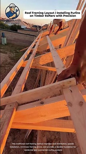 Roof Framing Layout | Installing Purlins on Timber Rafters with Precision