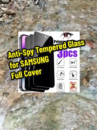 Anti-Spy Tempered Glass for SAMSUNG Full Cover #temperedglass #antispy #tempered #fyp #samsung