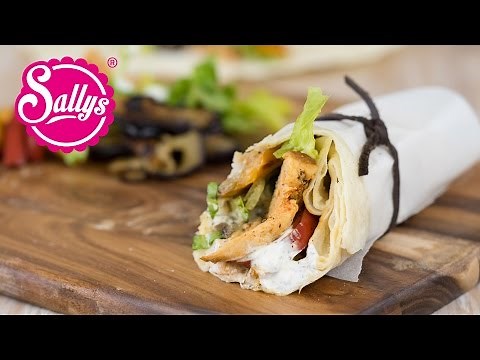 mediterrane Wraps mit Hähnchen und Gemüse / Sallys Welt