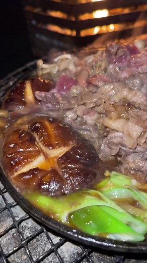 きのこすき焼きと松坂牛の味わい
