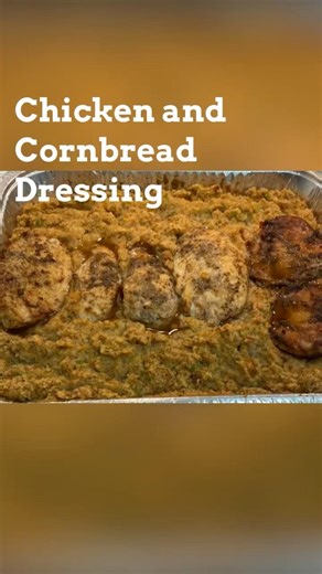 CORNBREAD DRESSING and CHICKEN | Granny’s Recipe #viralshorts