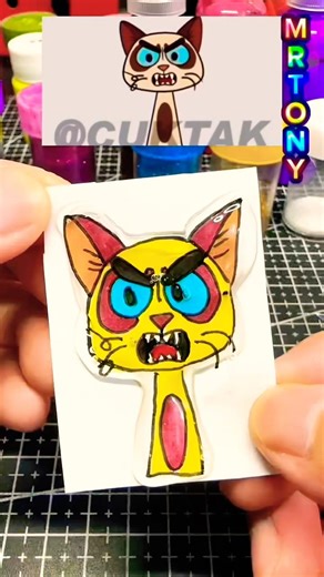 Sprunki OC: Grumpy Cat phase 1,2 with hot glue gun #sprunki #hotgluedispenser #hotgluegun #grumpycat