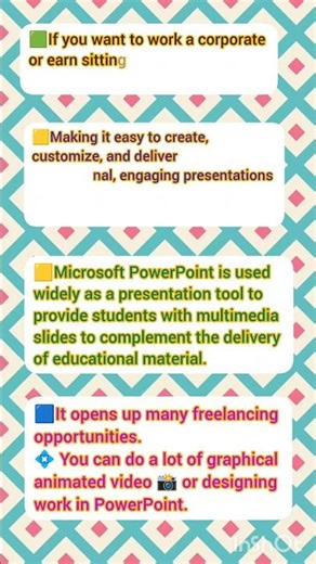 🟨Microsoft PowerPoint is used widely as a presentation tool to provide students with multimedia.