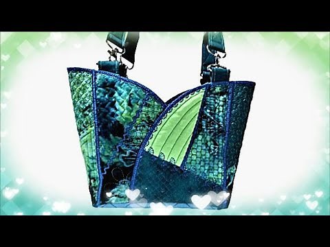 Folded Crazy Patch Bag By Kreative Kiwi Embroidery