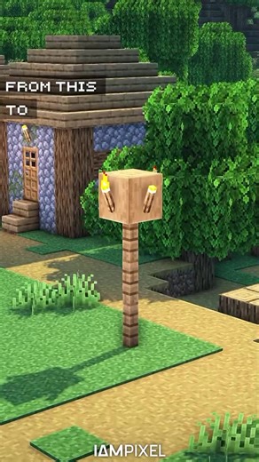 Minecraft Village Lighting Pole Redesign Ideas