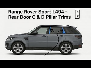 How To Replace Range Rover Sport L494 Rear Door Black B+C Pillar Trims