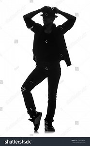 Silhouette Male Dancer Isolated On White Stock Photo 158014934 | Shutterstock