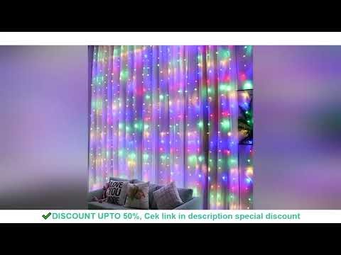 Wedding Garland Fairy Lights Outdoor 8 Mode LED USB Curtain Light String Christmas Tree Holiday