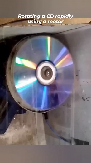 IntelligenceGo on Instagram: "Rotating a CD very fast using a DC motor can be a fun and interesting experiment, but it's important to exercise caution and ensure safety measures are in place. While this experiment can be entertaining, always prioritize safety and avoid attempting it without proper supervision and knowledge of electrical components. #fyp #engineering #explosion #experiment"