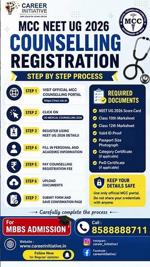 MCC NEET UG 2026 Counselling Registration | Step-by-Step Process | Complete Guide #mcccounselling