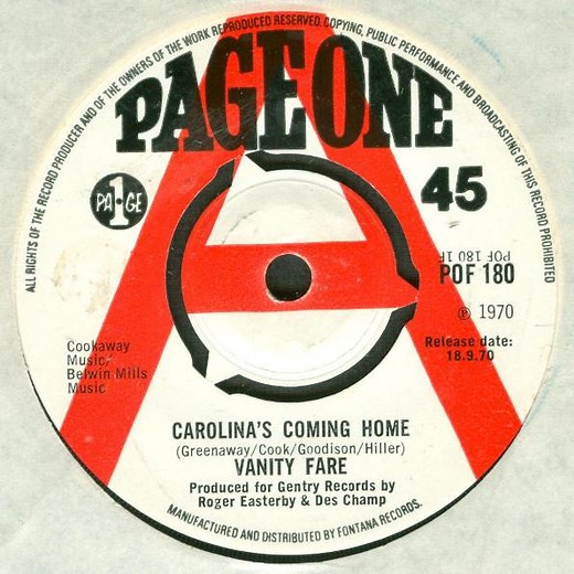 Vanity Fare - Carolina's Coming Home
