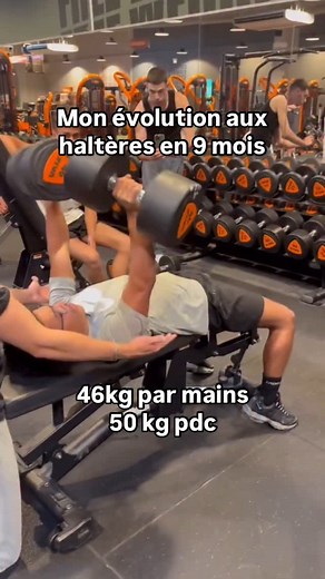 Mathis Workout on Instagram: "9 MONTHS DUMBBELL PRESS EVOLUTION  From 50 kg to 54 kg bodyweight  #gymtok #bench #benchpress #powerlifting #dumbbell #powerlifter #gymprogress #gymmotivation"