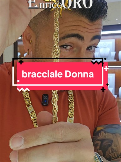 Bracciale donna Oro 18KT Enricooro — 3D lucido e satinato