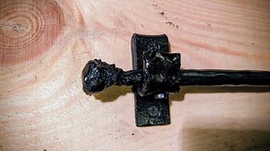 Rustic Wrought Iron Curtain Rod, Fire Touch Tapestry Holder - Etsy