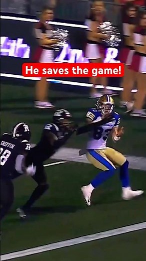 This diving play SAVED THE GAME! #cfl #football #cflfootball