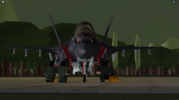 F35B on fire #RAF #royalairforce #airforce #roblox #military #rpc #kingsguard #jet