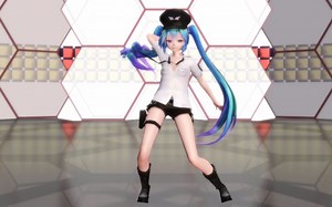 【MMD】肉番 初音MIKU警服装 挤挤都会有的╰（￣▽￣）╭