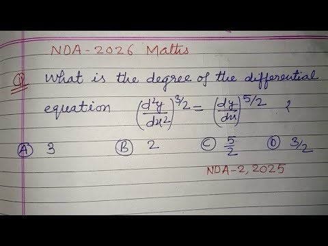 NDA 2026 maths solution | nda 2026 maths | integration for nda 2026 | differential equation