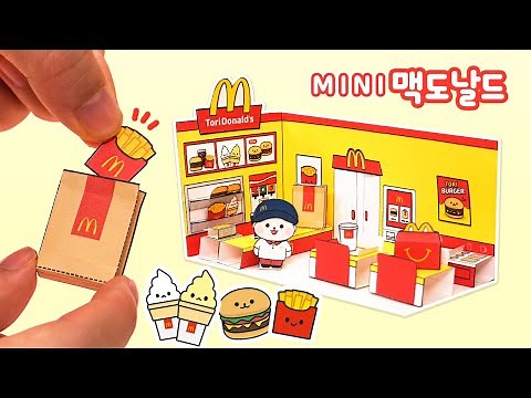 🍔DIY Pop-up Miniature Paper McDonald's