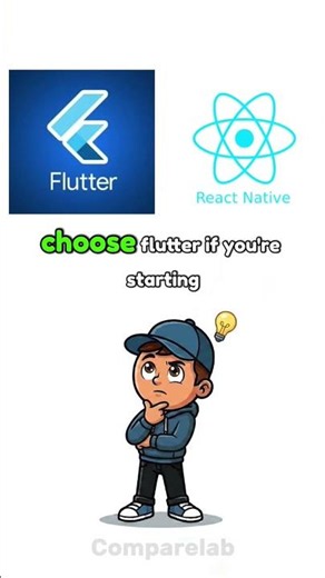Flutter vs React Native 📱 Which One Wins? #shorts #flutter #reactnative #programming #techcomparison