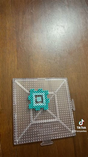 Mini 3D Perler swirl box #3dperler #pixelart #perlerbeadart #beadartist #perlerbead #fusebeads