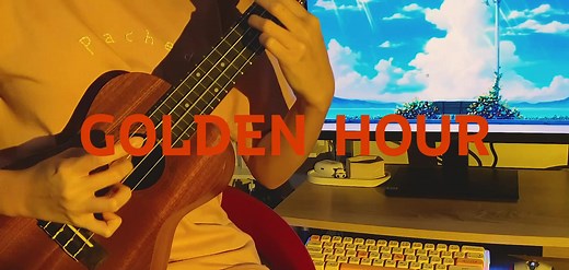 Jvke - Golden Hour (YT in bio) (Tutorial in YT) #ukelele#ukulele#ukelelecover #jvke#jvkegoldenhour#goldenhour#goldenhourcover#fyp#fypシ#foryou#tutorial