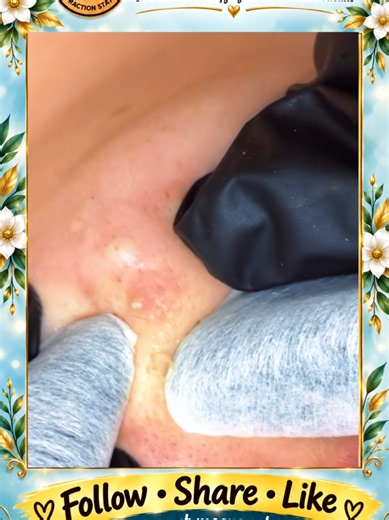 Deep Blackhead Extraction & Satisfying Popping | Wait for the most satisfying pop 😳🫣 You won’t believe what comes out! #pimplepoppersatisfying #Acne #pimple #Blackhead #Satisfying