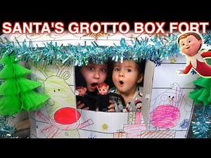 SANTA'S GROTTO BOX FORT CHRISTMAS PRESENT FOR MY ELF ON THE SHELF!!
