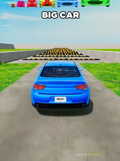 Cars vs Giant Speed Bumps in BeamNG.Drive