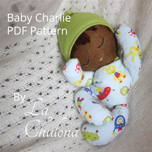 Baby Charlie Rag Doll Sewing Pattern - Embroidered Face, Yarn Hair (PDF Pattern) - Etsy