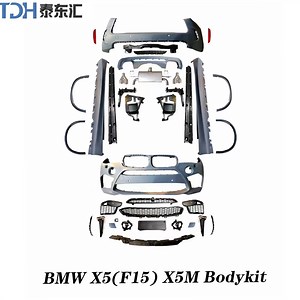 [Hot Item] Full Auto Body Bumper Facelift X5m Car Body Kit for BMW X5 F15 2013-2018 Upgrade to X5m Car Bumper Side Skirts Fender Flares