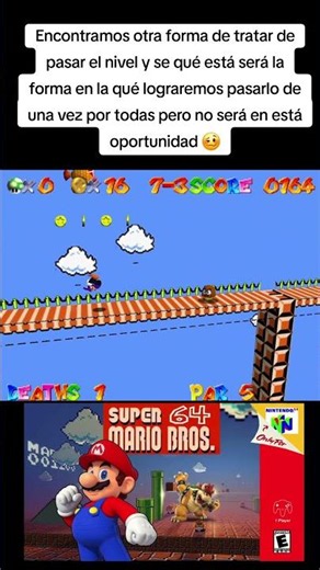 Finally the last fail of World 7 Level 3 in Super Mario Bros with Waluigi. #supermario64