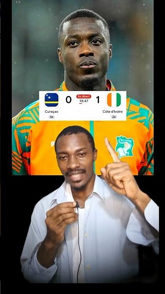 Ivory Coast scores the first goal against Curaçao and opens the scoring in this match