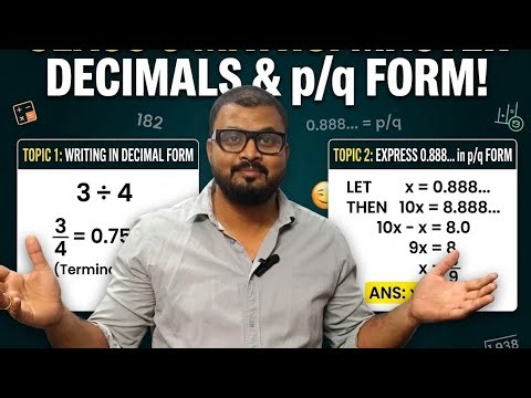 Convert Any Recurring Decimal to p/q Form in Seconds! | Class 9 Maths,